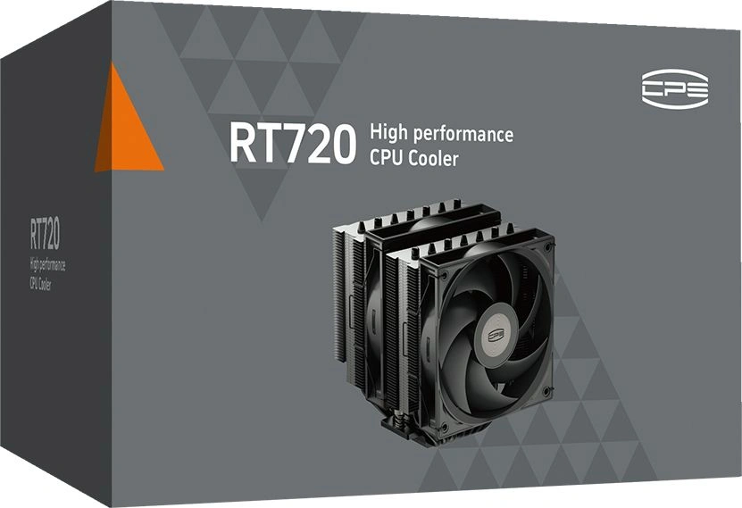 Устройство охлаждения(кулер) PcCooler RT720 TC нет подсветки Soc-AM5/AM4/1151/1200/2066/1700 черный 4-pin 34.9dB Al+Cu 270W Ret (RT720TC-BKNWYX-GL)