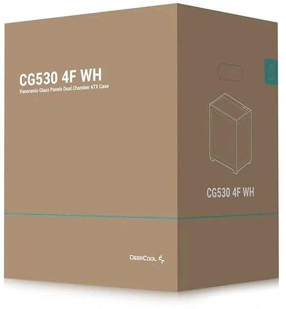 Корпус Deepcool CG530 4F белый без БП ATX 6x120mm 4x140mm 1xUSB3.0 audio bott PSU