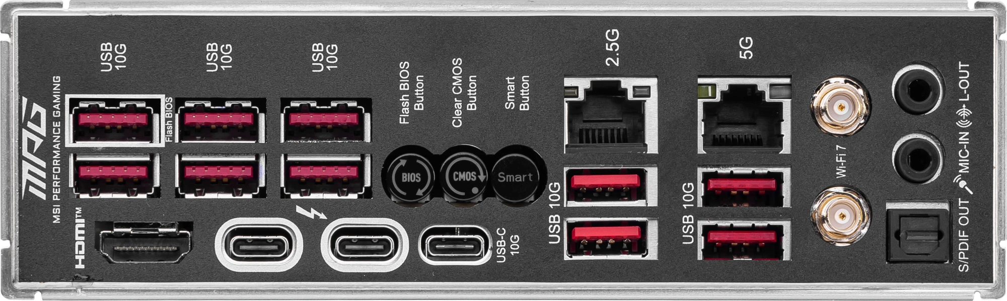 Материнская плата MSI MPG Z890 CARBON WIFI Soc-1851 Intel Z890 4xDDR5 ATX AC`97 8ch(7.1) 5Gigabit + 2.5Gigabit Ethernet RAID+HDMI