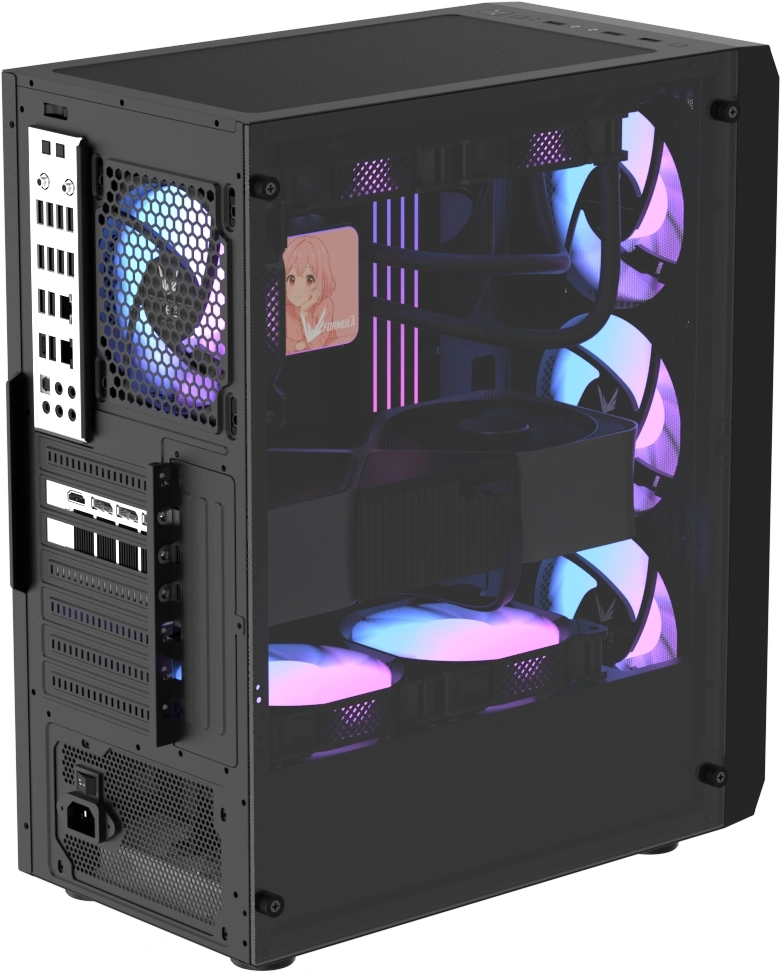 Корпус Formula Air Power G1 Plus черный без БП ATX 5x140mm 1xUSB2.0 1xUSB3.0 audio bott PSU