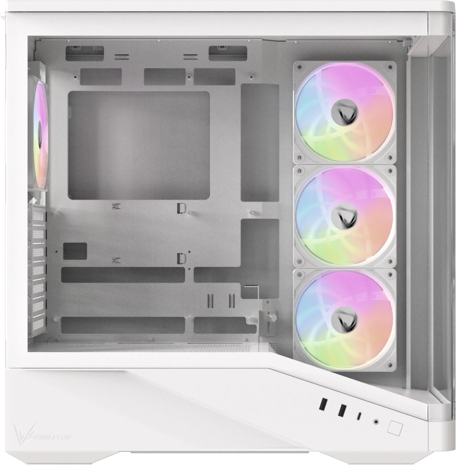 Корпус Formula Crystal U9 PA белый без БП E-ATX 5x120mm 3x140mm 2xUSB3.0 audio bott PSU