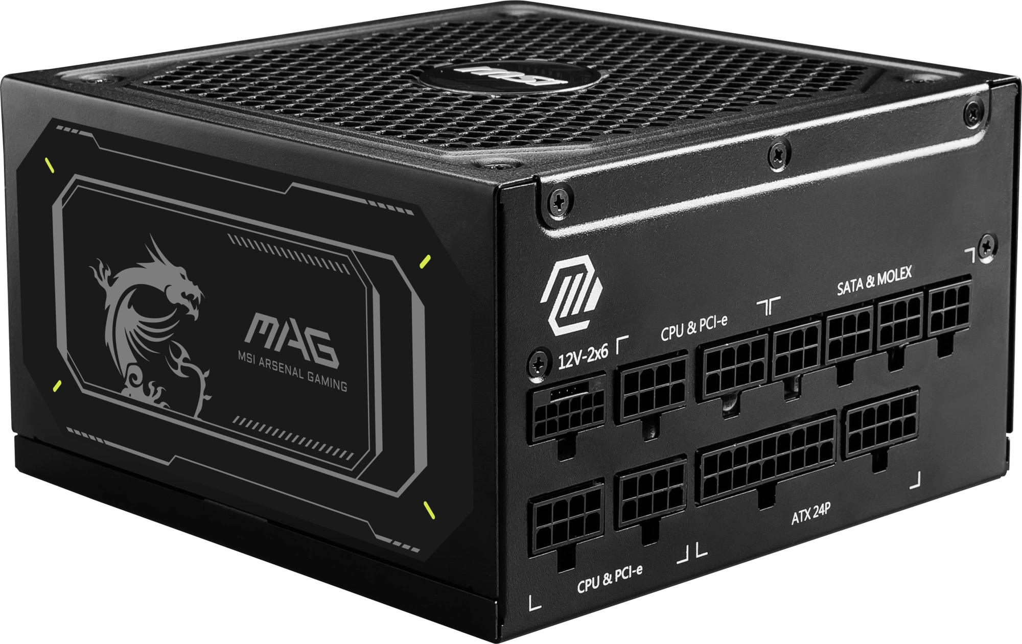 Блок питания MSI ATX 1000W MAG A1000GL PCIE5 80+ gold (20+4pin) APFC 135mm fan 15xSATA Cab Manag RTL