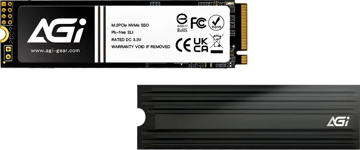 Накопитель SSD AGi PCIe 4.0 x4 1TB AGI1T0G4LAI828 AI828 M.2 2280
