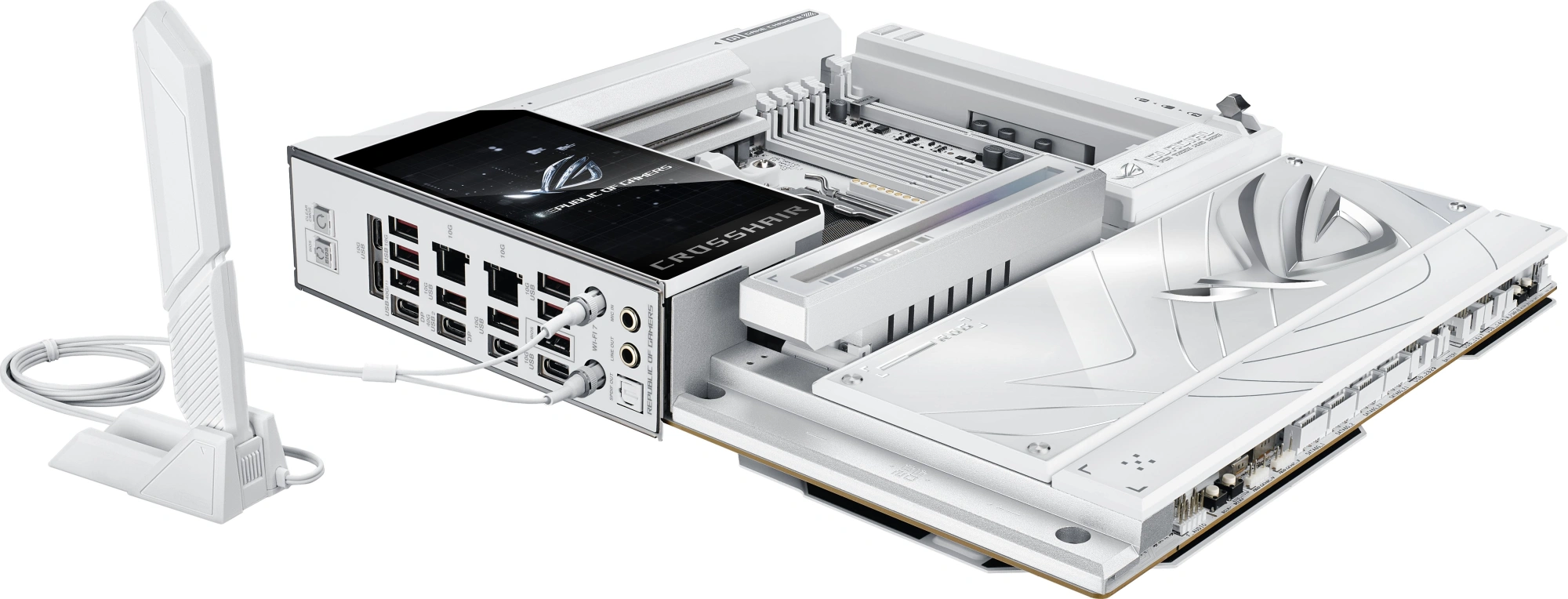 Материнская плата Asus ROG CROSSHAIR X870E GLACIAL Socket AM5 AMD X870E 4xDDR5 ATX AC`97 8ch(7.1) 2x10Gg RAID