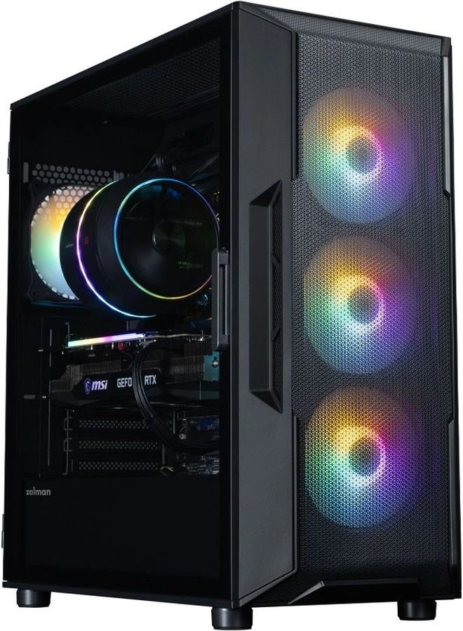 Корпус Zalman i3 Neo v2 черный без БП ATX 7x120mm 5x140mm 1xUSB3.0 audio bott PSU