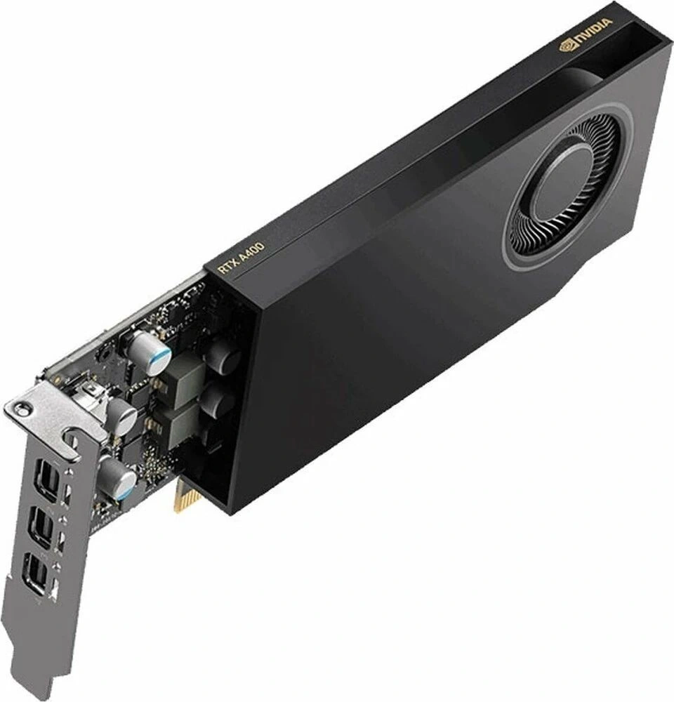 Видеокарта PNY PCI-E 4.0 A400 NVIDIA A400 4Gb 64bit GDDR6 727 mDPx4 Bulk low profile