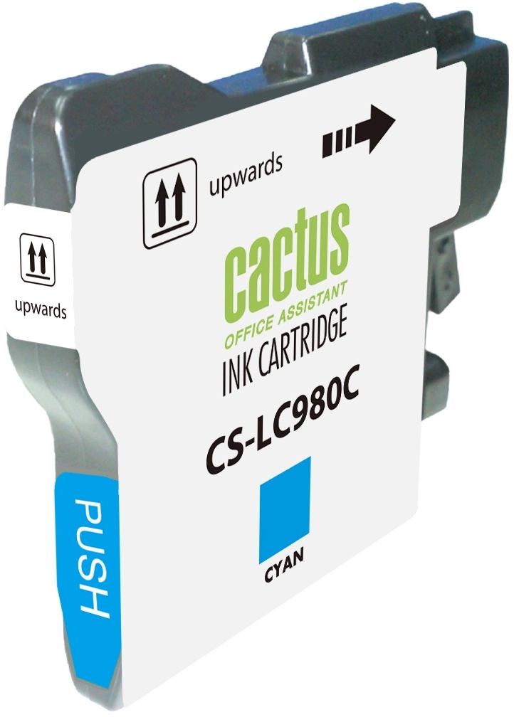 Картридж струйный Cactus CS-LC980C голубой (16мл) для Brother DCP-145C/165C/MFC-250C/290C