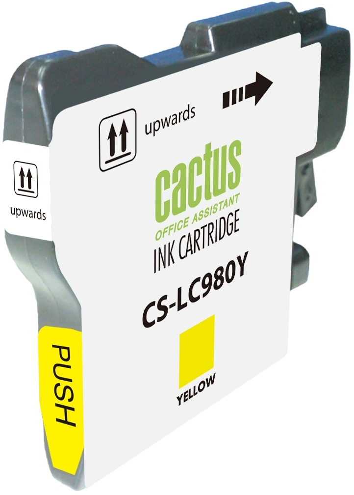 Картридж струйный Cactus CS-LC980Y желтый (16мл) для Brother DCP-145C/165C/MFC-250C/290C