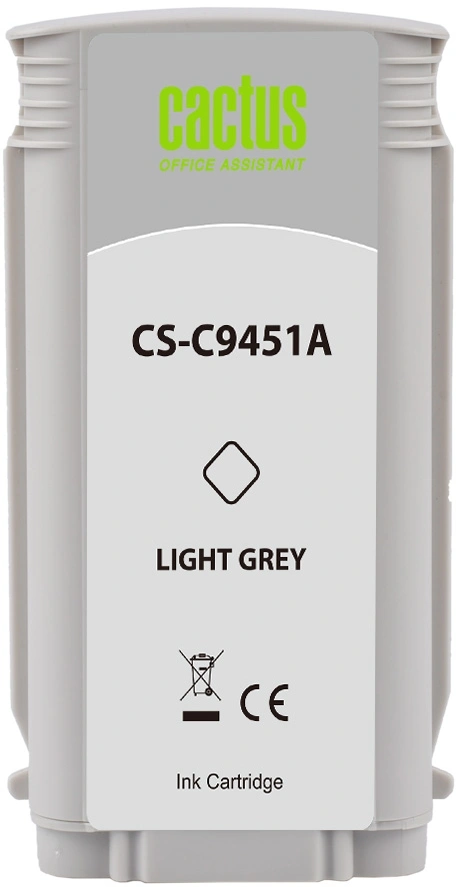 Картридж струйный Cactus CS-C9451A №70 светло-серый (130мл) для HP DJ Z3100