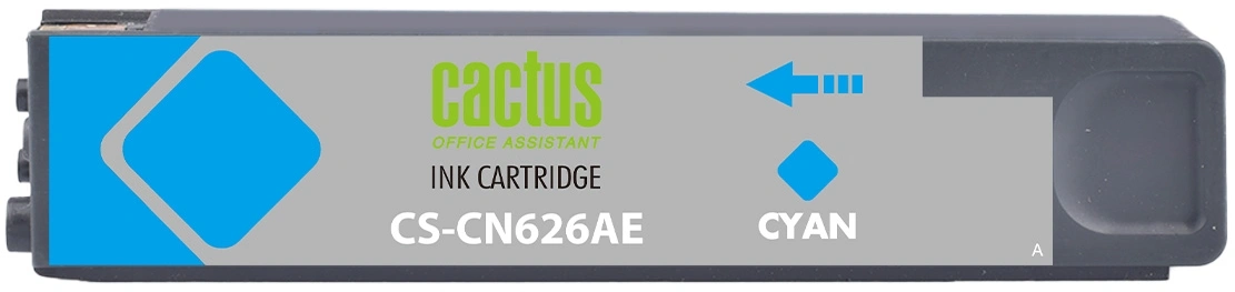 Картридж струйный Cactus CS-CN626AE №971XL голуб.пигм. (110мл) для HP DJ Pro X476dw/X576dw/X451dw
